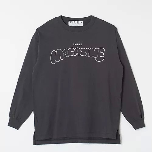 【サードマガジン/THIRD MAGAZINE】の【HPS別注】バブルロゴ ロンTEE インテリア・キッズ・メンズ・レディースファッション・服の通販 founy(ファニー) 　ファッション　Fashion　レディースファッション　Fashion for Women　トップス・カットソー　Cut & Sew Tops　ロングTシャツ・Tシャツ　Longline T-Shirts & Tees　シルバー　Silver, Metallic Silver　スリーブ　Sleeve, Long Sleeve / Short Sleeve　モチーフ　Motif, Design Theme　ロング　Long, Long-Length　人気　Popular, Best Seller　別注　Limited Edition, Custom Order　洗える　Machine Washable　スミクロ&#215;シルバーロゴ|ID: prp329100004669661 ipo3291000000033762787