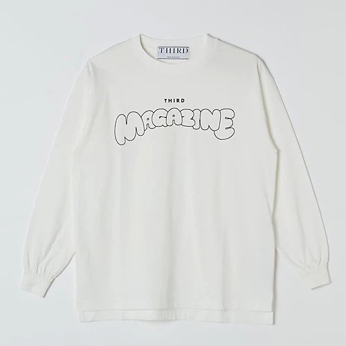 【サードマガジン/THIRD MAGAZINE】の【HPS別注】バブルロゴ ロンTEE インテリア・キッズ・メンズ・レディースファッション・服の通販 founy(ファニー) 　ファッション　Fashion　レディースファッション　Fashion for Women　トップス・カットソー　Cut & Sew Tops　ロングTシャツ・Tシャツ　Longline T-Shirts & Tees　シルバー　Silver, Metallic Silver　スリーブ　Sleeve, Long Sleeve / Short Sleeve　モチーフ　Motif, Design Theme　ロング　Long, Long-Length　人気　Popular, Best Seller　別注　Limited Edition, Custom Order　洗える　Machine Washable　オフホワイト&#215;ブラックロゴ|ID: prp329100004669661 ipo3291000000033762789