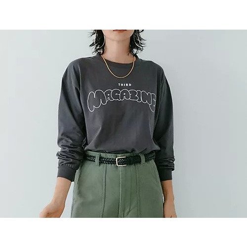 【サードマガジン/THIRD MAGAZINE】の【HPS別注】バブルロゴ ロンTEE 人気、トレンドファッション・服の通販 founy(ファニー) 　ファッション　Fashion　レディースファッション　Fashion for Women　トップス・カットソー　Cut & Sew Tops　ロングTシャツ・Tシャツ　Longline T-Shirts & Tees　シルバー　Silver, Metallic Silver　スリーブ　Sleeve, Long Sleeve / Short Sleeve　モチーフ　Motif, Design Theme　ロング　Long, Long-Length　人気　Popular, Best Seller　別注　Limited Edition, Custom Order　洗える　Machine Washable　other-2|ID: prp329100004669661 ipo3291000000033762791
