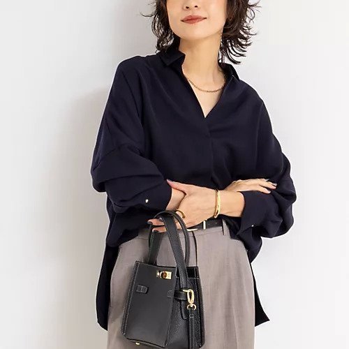 【ノーリーズソフィー/NOLLEY'S sophi】の《morisachiシリーズとセットアップ対応》ウォッシャブルダブルサテンスキッパーブラウス インテリア・キッズ・メンズ・レディースファッション・服の通販 founy(ファニー) https://founy.com/ ファッション Fashion レディースファッション Fashion for Women トップス・カットソー Cut & Sew Tops シャツ・ブラウス・オフィスカジュアル Elegant Blouses & Button-Ups 2025年 2025 2025-2026秋冬・A/W Autumn/Winter 2025–26 AW25–26 シンプル Simple, Minimal スキッパー Skipper, Open Collar セットアップ Set-Up, Coordinated Outfit フレンチ French, French Style フロント Front, Front Design |ID: prp329100004669676 ipo3291000000034483498