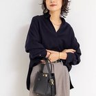 【ノーリーズソフィー/NOLLEY'S sophi】の《morisachiシリーズとセットアップ対応》ウォッシャブルダブルサテンスキッパーブラウス ネイビー|ID: prp329100004669676 ipo3291000000034483500