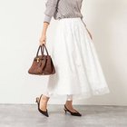 【ノーリーズ/NOLLEY'S】のウォッシャブルチュール刺繍リバーシブルギャザースカート ホワイト|ID: prp329100004669695 ipo3291000000033763058