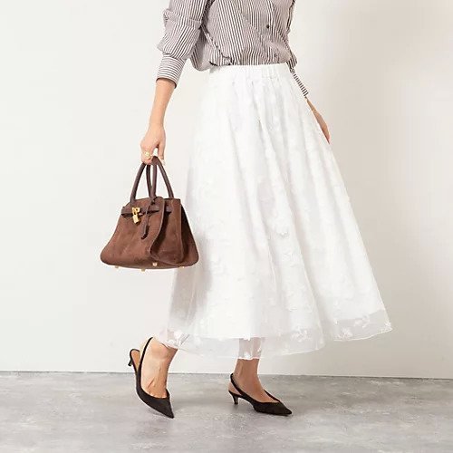 【ノーリーズ/NOLLEY'S】のウォッシャブルチュール刺繍リバーシブルギャザースカート インテリア・キッズ・メンズ・レディースファッション・服の通販 founy(ファニー) ファッション Fashion レディースファッション Fashion for Women スカート Skirts 2025年 2025 2025-2026秋冬・A/W Autumn/Winter 2025–26 AW25–26 ギャザー Gathered, Ruffled タフタ Taffeta, Structured Fabric リバーシブル Reversible, Two-Sided ホワイト|ID: prp329100004669695 ipo3291000000033763058