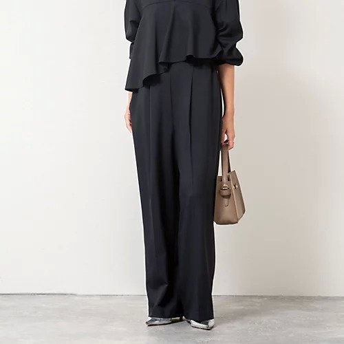 【ノーリーズ/NOLLEY'S】の【一部WEB限定色アイテム】ウォッシャブルウエストゴムセミワイドパンツ インテリア・キッズ・メンズ・レディースファッション・服の通販 founy(ファニー) 　ファッション　Fashion　レディースファッション　Fashion for Women　パンツ　Pants & Trousers　2025年　2025　2025-2026秋冬・A/W　Autumn/Winter 2025–26 AW25–26　ストレッチ　Stretch, Stretchy Fabric　セットアップ　Set-Up, Coordinated Outfit　センター　Center, Center Line　ベーシック　Basic, Essential　ビジネス 仕事 通勤　Business / Work / Commuting　ネイビー|ID: prp329100004669703 ipo3291000000033763114
