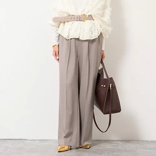 【ノーリーズ/NOLLEY'S】の【一部WEB限定色アイテム】ウォッシャブルウエストゴムセミワイドパンツ インテリア・キッズ・メンズ・レディースファッション・服の通販 founy(ファニー) 　ファッション　Fashion　レディースファッション　Fashion for Women　パンツ　Pants & Trousers　2025年　2025　2025-2026秋冬・A/W　Autumn/Winter 2025–26 AW25–26　ストレッチ　Stretch, Stretchy Fabric　セットアップ　Set-Up, Coordinated Outfit　センター　Center, Center Line　ベーシック　Basic, Essential　ビジネス 仕事 通勤　Business / Work / Commuting　ベージュ|ID: prp329100004669703 ipo3291000000033763115