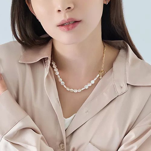 【フィービィー/phoebe】のメタリックパールチョーカーネックレス/41cm 人気、トレンドファッション・服の通販 founy(ファニー) 　ファッション　Fashion　レディースファッション　Fashion for Women　ジュエリー　Jewelry　ネックレス　Necklaces & Pendants　シンプル　Simple, Minimal　デコルテ　Décolleté, Neckline　パール　Pearl, Pearl Accent　フラット　Flat, Flat Shoes　エレガント 上品　Elegant　other-2|ID: prp329100004669736 ipo3291000000033763400