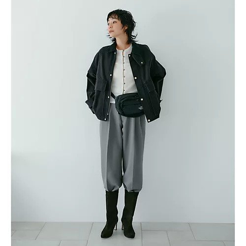 【カレンソロジー/Curensology】のコットンワークブルゾン 人気、トレンドファッション・服の通販 founy(ファニー) 　ファッション　Fashion　レディースファッション　Fashion for Women　アウター　Coat / Outerwear Collection　ブルゾンジャケット・スポーティアウター　Blouson Jackets　インナー　Innerwear　キルティング　Quilted, Quilting　サテン　Satin, Glossy Fabric　ショート　Short, Short Length　ジャケット　Jacket, Outerwear　バランス　Balance, Style Balance　フロント　Front, Front Design　ブルゾン　Blouson, Bomber Jacket　ベスト　Vest, Waistcoat　ポケット　Pocket, Pocket Detail　ワーク　Workwear, Utility Style　ヴィンテージ　Vintage Style　洗える　Machine Washable　other-3|ID: prp329100004669755 ipo3291000000033763533