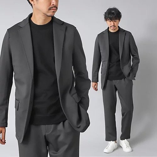【ノーリーズ グッドマン/NOLLEY'S goodman / MEN】の【ACTIVE SECT】《セットアップ》ダブルニットスーツ ジャケット&パンツ 25AW 人気、トレンドファッション・服の通販 founy(ファニー) 　ファッション　Fashion　メンズファッション　Fashion for Men　ボトムス　Bottoms　ウォッシャブル　Machine Washable　シャーリング　Shirring, Ruched　ジャケット　Jacket, Outerwear　ストレッチ　Stretch, Stretchy Fabric　セットアップ　Set-Up, Coordinated Outfit　ドローコード　Drawcord, Drawstring Cord　フラップ　Flap, Flap Pocket　フロント　Front, Front Design　ポケット　Pocket, Pocket Detail　リラックス　Relax, Relaxed Fit　2025年　2025　2025-2026秋冬・A/W　Autumn/Winter 2025–26 AW25–26　 other-1|ID: prp329100004669771 ipo3291000000034565728