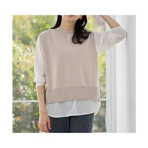 【エニー/ANY】の【洗濯機可/UVカット】ニットベスト インテリア・キッズ・メンズ・レディースファッション・服の通販 founy(ファニー) 　ファッション　Fashion　レディースファッション　Fashion for Women　アウター　Coat / Outerwear Collection　トップス・カットソー　Cut & Sew Tops　ニット　Knit Tops & Sweaters　ベスト&ジレ / 重ね着スタイル　Vests & Gilets　おすすめ　Recommended / Our Picks　ベスト　Vest, Waistcoat　ベージュ|ID: prp329100004671312 ipo3291000000033769289