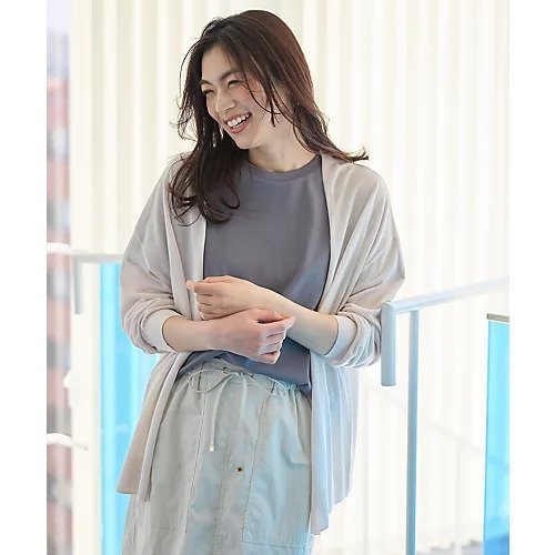 【エニー/ANY】の【接触冷感/アンチピリング】トッパーニットカーディガン 人気、トレンドファッション・服の通販 founy(ファニー) 　ファッション　Fashion　レディースファッション　Fashion for Women　トップス・カットソー　Cut & Sew Tops　ニット　Knit Tops & Sweaters　カーディガン・羽織り　Layered Style Cardigans　カットソー　Cut and Sewn Top　カーディガン　Cardigan, Knitwear　シンプル　Simple, Minimal　ベーシック　Basic, Essential　エレガント 上品　Elegant　夏　Summer　other-2|ID: prp329100004671320 ipo3291000000033769330