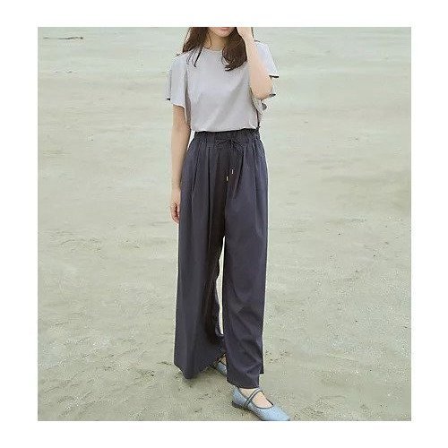 【エニー/ANY】の【新色追加/洗濯機可/ウエストゴム/接触冷感/UVケア】清涼リラックスハイウエストパンツ インテリア・キッズ・メンズ・レディースファッション・服の通販 founy(ファニー) 　ファッション　Fashion　レディースファッション　Fashion for Women　パンツ　Pants & Trousers　おすすめ　Recommended / Our Picks　ジャケット　Jacket, Outerwear　ブルゾン　Blouson, Bomber Jacket　リラックス　Relax, Relaxed Fit　ワッシャー　Washer, Crinkled Finish　半袖　Short Sleeve, Half Sleeve　チャコール|ID: prp329100004671332 ipo3291000000033842256