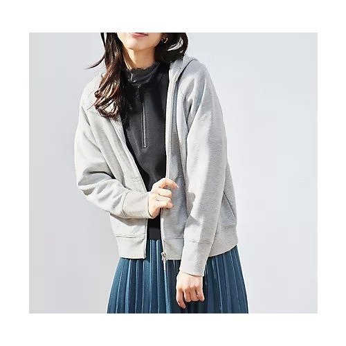 【エニー/ANY】の【洗濯機可/UVケア】ダブルジップパーカー インテリア・キッズ・メンズ・レディースファッション・服の通販 founy(ファニー) 　ファッション　Fashion　レディースファッション　Fashion for Women　トップス・カットソー　Cut & Sew Tops　レディースパーカー・カジュアルフーディー　Casual Hoodies & Sweatshirts　インナー　Innerwear　シャイニー　Shiny, Glossy Finish　シルバー　Silver, Metallic Silver　スリーブ　Sleeve, Long Sleeve / Short Sleeve　トレンド　Trend, Trending Now　パーカー　Hoodie, Parka　冬　Winter / This Winter　トップグレーラメ|ID: prp329100004671352 ipo3291000000035174787