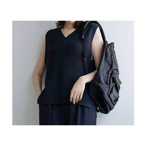 【エニー/ANY】の【洗濯機可】Vネックラメニットベスト 人気、トレンドファッション・服の通販 founy(ファニー) 　ファッション　Fashion　レディースファッション　Fashion for Women　アウター　Coat / Outerwear Collection　トップス・カットソー　Cut & Sew Tops　ニット　Knit Tops & Sweaters　ベスト&ジレ / 重ね着スタイル　Vests & Gilets　Vネックトップス　V-Neck Tops / V-Cut Neckline Shirts　シンプル　Simple, Minimal　デニム　Denim, Jeans Material　ベスト　Vest, Waistcoat　畦　Ribbed Knit　 other-1|ID: prp329100004671360 ipo3291000000034648769
