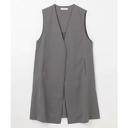 【エニー/ANY】の【洗濯機可】ロングジレ インテリア・キッズ・メンズ・レディースファッション・服の通販 founy(ファニー) 　ファッション　Fashion　レディースファッション　Fashion for Women　アウター　Coat / Outerwear Collection　トップス・カットソー　Cut & Sew Tops　ベスト&ジレ / 重ね着スタイル　Vests & Gilets　おすすめ　Recommended / Our Picks　インナー　Innerwear　セレモニー　Ceremony　エレガント 上品　Elegant　グレー|ID: prp329100004671362 ipo3291000000033769558