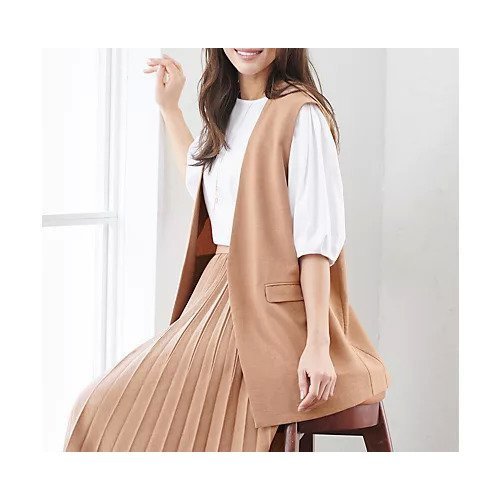 【エニー/ANY】のリネンライクエアーヴィンテージ ジレ インテリア・キッズ・メンズ・レディースファッション・服の通販 founy(ファニー) https://founy.com/ ファッション Fashion レディースファッション Fashion for Women アウター Coat / Outerwear Collection トップス・カットソー Cut & Sew Tops ベスト&ジレ / 重ね着スタイル Vests & Gilets シンプル Simple, Minimal セットアップ Set-Up, Coordinated Outfit フロント Front, Front Design プリーツ Pleats, Pleated ポケット Pocket, Pocket Detail リネン Linen, Linen Fabric 夏 Summer 春 Spring S/S・春夏 SS, Spring/Summer, Warm Season |ID: prp329100004671366 ipo3291000000035920634