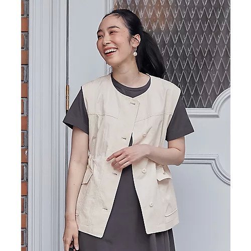 【エニー/ANY】のミリタリーベスト インテリア・キッズ・メンズ・レディースファッション・服の通販 founy(ファニー) 　ファッション　Fashion　レディースファッション　Fashion for Women　アウター　Coat / Outerwear Collection　トップス・カットソー　Cut & Sew Tops　ベスト&ジレ / 重ね着スタイル　Vests & Gilets　ベスト　Vest, Waistcoat　ミリタリー　Military, Army Style　ロング　Long, Long-Length　春　Spring　秋　Autumn　エクリュ|ID: prp329100004671368 ipo3291000000035852843