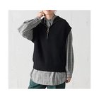 【エニー/ANY】のハーフジップニットベスト 人気、トレンドファッション・服の通販 founy(ファニー) ファッション Fashion レディースファッション Fashion for Women アウター Coat / Outerwear Collection トップス・カットソー Cut & Sew Tops ニット Knit Tops & Sweaters ベスト&ジレ / 重ね着スタイル Vests & Gilets おすすめ Recommended / Our Picks インナー Innerwear ジップ Zip, Zipper トレンド Trend, Trending Now 畦 Ribbed Knit thumbnail ブラック|ID: prp329100004671370 ipo3291000000034876429