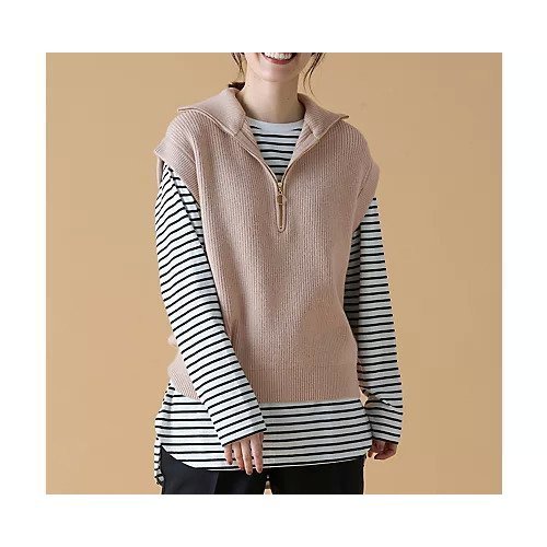 【エニー/ANY】のハーフジップニットベスト インテリア・キッズ・メンズ・レディースファッション・服の通販 founy(ファニー) https://founy.com/ ファッション Fashion レディースファッション Fashion for Women アウター Coat / Outerwear Collection トップス・カットソー Cut & Sew Tops ニット Knit Tops & Sweaters ベスト&ジレ / 重ね着スタイル Vests & Gilets おすすめ Recommended / Our Picks インナー Innerwear ジップ Zip, Zipper トレンド Trend, Trending Now 畦 Ribbed Knit |ID: prp329100004671370 ipo3291000000035308965