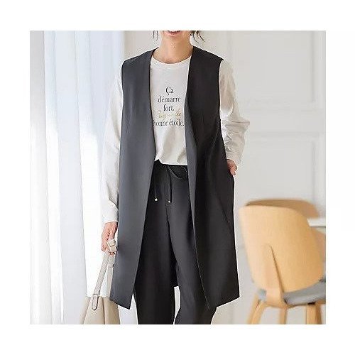 【エニー/ANY】の【ストレッチ/セットアップ可】イージィケアストレッチジレ インテリア・キッズ・メンズ・レディースファッション・服の通販 founy(ファニー) 　ファッション　Fashion　レディースファッション　Fashion for Women　アウター　Coat / Outerwear Collection　トップス・カットソー　Cut & Sew Tops　ベスト&ジレ / 重ね着スタイル　Vests & Gilets　ストレッチ　Stretch, Stretchy Fabric　セットアップ　Set-Up, Coordinated Outfit　セレモニー　Ceremony　ブラック|ID: prp329100004671372 ipo3291000000035852954