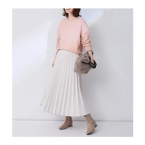 【エニー/ANY】の【10色展開/ウエストゴム/洗濯機可能】ウーリッシュフラノ プリーツスカート インテリア・キッズ・メンズ・レディースファッション・服の通販 founy(ファニー) 　ファッション　Fashion　レディースファッション　Fashion for Women　スカート　Skirts　プリーツスカート / 上品フェミニンスタイル　Pleated Skirts　フェミニン　Feminine, Girly　フレア　Flare, Flared　プリーツ　Pleats, Pleated　エレガント 上品　Elegant　エクリュ|ID: prp329100004671377 ipo3291000000034377743