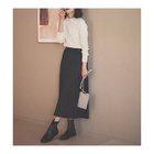 【エニー/ANY】の【10色展開/ウエストゴム/洗濯機可能】ウーリッシュフラノ プリーツスカート ブラック|ID: prp329100004671377 ipo3291000000034526690