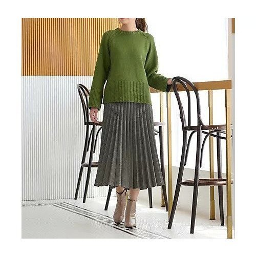 【エニー/ANY】の【10色展開/ウエストゴム/洗濯機可能】ウーリッシュフラノ プリーツスカート インテリア・キッズ・メンズ・レディースファッション・服の通販 founy(ファニー) 　ファッション　Fashion　レディースファッション　Fashion for Women　スカート　Skirts　プリーツスカート / 上品フェミニンスタイル　Pleated Skirts　フェミニン　Feminine, Girly　フレア　Flare, Flared　プリーツ　Pleats, Pleated　エレガント 上品　Elegant　グレーグレンチェック|ID: prp329100004671377 ipo3291000000034526693