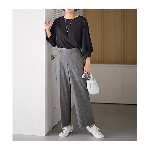 【エニー/ANY】の【洗濯機可/ウエストゴム/2WAYストレッチ】ワイドパンツ 人気、トレンドファッション・服の通販 founy(ファニー) 　ファッション　Fashion　レディースファッション　Fashion for Women　パンツ　Pants & Trousers　おすすめ　Recommended / Our Picks　シンプル　Simple, Minimal　ストレッチ　Stretch, Stretchy Fabric　センター　Center, Center Line　ワイド　Wide, Wide Fit　other-3|ID: prp329100004671383 ipo3291000000033769672