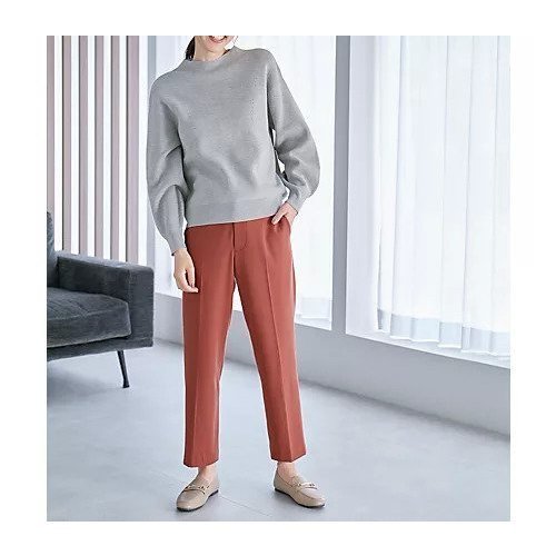 【エニー/ANY】の【ウエストゴム/リントラク加工/裏起毛/ストレッチ/洗濯機可能】シークレットウォーム テーパードパンツ インテリア・キッズ・メンズ・レディースファッション・服の通販 founy(ファニー) 　ファッション　Fashion　レディースファッション　Fashion for Women　パンツ　Pants & Trousers　ストレッチ　Stretch, Stretchy Fabric　センター　Center, Center Line　ピーチ　Peach, Soft Touch　フロント　Front, Front Design　ミックス　Mix, Mixed Style　ワイド　Wide, Wide Fit　楽ちん　Easy Fit, Comfortable　テラコッタ|ID: prp329100004671395 ipo3291000000033769724
