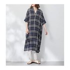 【エニー/ANY】のフレンチリネンシャツワンピース ネイビーチェック|ID: prp329100004671419 ipo3291000000033996060