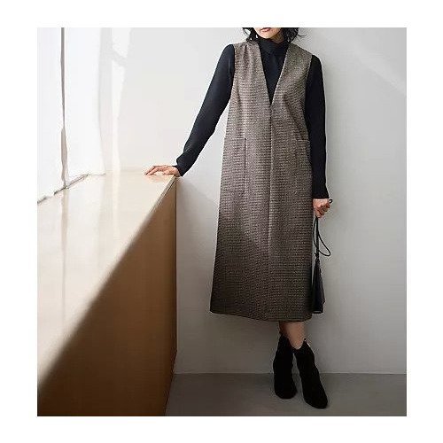 【エニー/ANY】の【手洗い可】ラメチェックジャガードワンピース 人気、トレンドファッション・服の通販 founy(ファニー) 　ファッション　Fashion　レディースファッション　Fashion for Women　ワンピース　Dresses　おすすめ　Recommended / Our Picks　インナー　Innerwear　タートルネック　Turtleneck, High Neck　チェック　Check, Plaid, Tartan　ポケット　Pocket, Pocket Detail　other-2|ID: prp329100004671420 ipo3291000000033769848