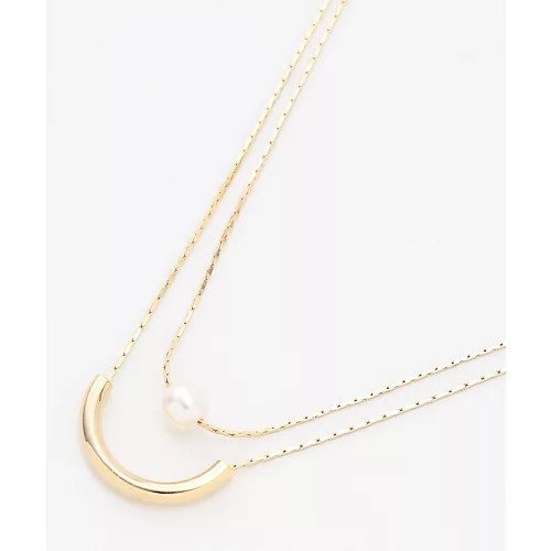 【エニー/ANY】のレイヤード風2連ネックレス 人気、トレンドファッション・服の通販 founy(ファニー) 　ファッション　Fashion　レディースファッション　Fashion for Women　ジュエリー　Jewelry　ネックレス　Necklaces & Pendants　おすすめ　Recommended / Our Picks　ギフト プレゼント　Gift / Present　チェーン　Chain, Chain Strap　ネックレス　Necklace, Pendant Necklace　メタル　Metal, Metal Parts　other-2|ID: prp329100004671553 ipo3291000000033770471
