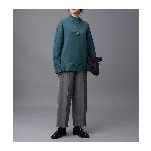 【エニー/ANY】の【ウエストゴム/リントラク加工/裏起毛/ストレッチ/洗濯機可能】シークレットウォーム ワイドパンツ インテリア・キッズ・メンズ・レディースファッション・服の通販 founy(ファニー) 　ファッション　Fashion　レディースファッション　Fashion for Women　パンツ　Pants & Trousers　ストレッチ　Stretch, Stretchy Fabric　センター　Center, Center Line　ピーチ　Peach, Soft Touch　フロント　Front, Front Design　ミックス　Mix, Mixed Style　ワイド　Wide, Wide Fit　楽ちん　Easy Fit, Comfortable　チャコールチェック|ID: prp329100004671626 ipo3291000000033770780