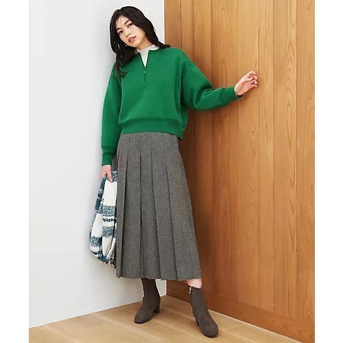 【エニー/ANY】の【手洗い可/ウエストゴム】タックワイドパンツ インテリア・キッズ・メンズ・レディースファッション・服の通販 founy(ファニー) 　ファッション　Fashion　レディースファッション　Fashion for Women　パンツ　Pants & Trousers　ツイード　Twill, Twill Weave　ワイド　Wide, Wide Fit　グレー|ID: prp329100004671635 ipo3291000000033770838