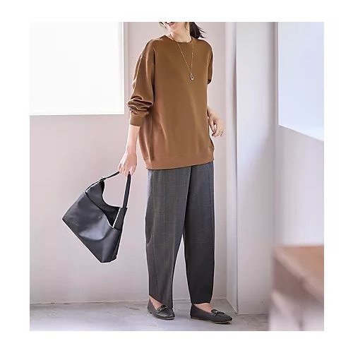 【エニー/ANY】の【洗濯機可/ストレッチ/ウエストゴム/裏起毛】マルチファンクションストレッチチェックワイドパンツ インテリア・キッズ・メンズ・レディースファッション・服の通販 founy(ファニー) 　ファッション　Fashion　レディースファッション　Fashion for Women　パンツ　Pants & Trousers　シンプル　Simple, Minimal　ストレッチ　Stretch, Stretchy Fabric　センター　Center, Center Line　チェック　Check, Plaid, Tartan　定番　Standard, Basic Item　人気　Popular, Best Seller　ピーチ　Peach, Soft Touch　ミックス　Mix, Mixed Style　楽ちん　Easy Fit, Comfortable　ワイド　Wide, Wide Fit　おすすめ　Recommended / Our Picks　チャコールチェック|ID: prp329100004671636 ipo3291000000033770848
