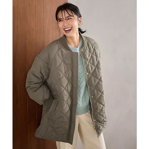 【エニー/ANY】の【洗濯機可/撥水】ダイヤキルトブルゾン 人気、トレンドファッション・服の通販 founy(ファニー) 　ファッション　Fashion　レディースファッション　Fashion for Women　アウター　Coat / Outerwear Collection　ブルゾンジャケット・スポーティアウター　Blouson Jackets　キルト　Quilt, Quilted Fabric　ストール　Stole, Wrap　トレンド　Trend, Trending Now　ブルゾン　Blouson, Bomber Jacket　マフラー　Scarf, Muffler　ラウンド　Round, Round Neck　洗える　Machine Washable　 other-1|ID: prp329100004671640 ipo3291000000033770868