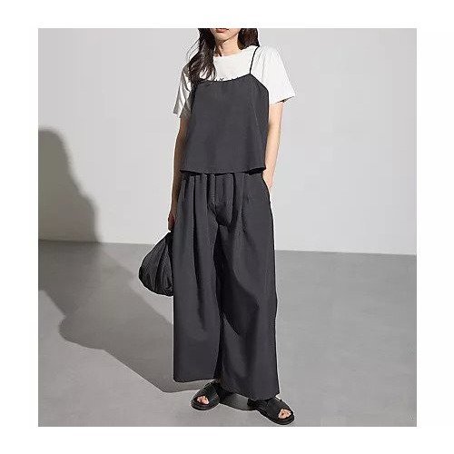 【エニー/ANY】の【2SET/洗濯機可】テックリネンキャミソール パンツセットアップ 人気、トレンドファッション・服の通販 founy(ファニー) 　ファッション　Fashion　レディースファッション　Fashion for Women　セットアップ　Matching Sets　レディースパンツ・ボトムス　Pants & Trousers / Bottoms　おすすめ　Recommended / Our Picks　インナー　Innerwear　キャミソール　Camisole, Spaghetti Strap Top　コンパクト　Compact, Small Size　セットアップ　Set-Up, Coordinated Outfit　ノースリーブ　Sleeveless, No-Sleeve　フレア　Flare, Flared　リネン　Linen, Linen Fabric　other-3|ID: prp329100004671657 ipo3291000000033938445