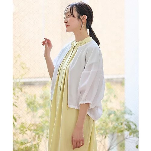 【エニー/ANY】の【洗濯機可】シアーランタンスリーブブルゾン インテリア・キッズ・メンズ・レディースファッション・服の通販 founy(ファニー) 　ファッション　Fashion　レディースファッション　Fashion for Women　アウター　Coat / Outerwear Collection　ブルゾンジャケット・スポーティアウター　Blouson Jackets　おすすめ　Recommended / Our Picks　インナー　Innerwear　シアー　Sheer, See-Through　スリーブ　Sleeve, Long Sleeve / Short Sleeve　デニム　Denim, Jeans Material　ブルゾン　Blouson, Bomber Jacket　夏　Summer　オフ|ID: prp329100004671661 ipo3291000000033770951