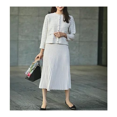 【エニー/ANY】の【ウエストゴム】セレモニーニットセットアップ 人気、トレンドファッション・服の通販 founy(ファニー) ファッション Fashion レディースファッション Fashion for Women トップス・カットソー Cut & Sew Tops ニット Knit Tops & Sweaters なめらか Smooth, Silky Texture ジャケット Jacket, Outerwear ストレッチ Stretch, Stretchy Fabric セットアップ Set-Up, Coordinated Outfit セレモニー Ceremony ツイード Twill, Twill Weave フォーマル Formal, Dressy プリーツ Pleats, Pleated エレガント 上品 Elegant other-1|ID: prp329100004671663 ipo3291000000034707002