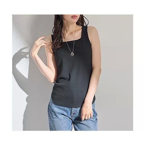 【エニー/ANY】のテレコタンクトップ インテリア・キッズ・メンズ・レディースファッション・服の通販 founy(ファニー) 　ファッション　Fashion　レディースファッション　Fashion for Women　インナー　Innerwear　洗える　Machine Washable　カーディガン　Cardigan, Knitwear　抗菌　Antibacterial, Bacteria-Resistant　タンク　Tank Top, Sleeveless Top　テレコ　Ribbed, Rib Stitch　トレンド　Trend, Trending Now　おすすめ　Recommended / Our Picks　ブラック|ID: prp329100004671692 ipo3291000000035583364