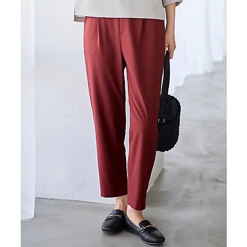【エニー/ANY】の【6サイズ展開/洗濯機可/UVケア/ウエストゴム】イージーテーパードパンツ インテリア・キッズ・メンズ・レディースファッション・服の通販 founy(ファニー) 　ファッション　Fashion　レディースファッション　Fashion for Women　パンツ　Pants & Trousers　スウェット / スエット　Sweatshirt, Sweatwear　ストレッチ　Stretch, Stretchy Fabric　スニーカー　Sneakers, Trainers　フラット　Flat, Flat Shoes　リラックス　Relax, Relaxed Fit　おすすめ　Recommended / Our Picks　ビジネス 仕事 通勤　Business / Work / Commuting　バーガンディ|ID: prp329100004676017 ipo3291000000033787481