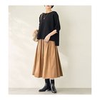 【エニー/ANY】の【2SET】バイカラーニット 布帛スカートセット ブラック&#215;キャメル|ID: prp329100004680156 ipo3291000000033806249