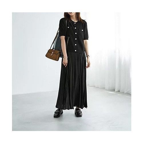【スタイルデリ/STYLE DELI】の表面感のあるノーカラージャケット風カーデtops 人気、トレンドファッション・服の通販 founy(ファニー) 　ファッション　Fashion　レディースファッション　Fashion for Women　アウター　Coat / Outerwear Collection　レディースジャケット・軽アウター　Jackets　ノーカラージャケット / シンプル上品コーデ　Collarless Jackets　イエロー　Yellow　洗える　Machine Washable　秋　Autumn　カットソー　Cut and Sewn Top　カーディガン　Cardigan, Knitwear　シルバー　Silver, Metallic Silver　ジャケット　Jacket, Outerwear　ストレート　Straight, Straight Cut　スリット　Slit, Slit Detail　ツイード　Twill, Twill Weave　デニム　Denim, Jeans Material　定番　Standard, Basic Item　フロント　Front, Front Design　ポケット　Pocket, Pocket Detail　半袖　Short Sleeve, Half Sleeve　冬　Winter / This Winter　夏　Summer　エレガント 上品　Elegant　other-2|ID: prp329100004683366 ipo3291000000033822530