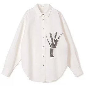 【プレインピープル/PLAIN PEOPLE】 綿麻高密度ツイルアトリエモチーフプリントシャツ人気、トレンドファッション・服の通販 founy(ファニー) ファッション Fashion レディースファッション Fashion for Women トップス・カットソー Cut & Sew Tops シャツ・ブラウス・オフィスカジュアル Elegant Blouses & Button-Ups スタンダード Standard, Basic フォルム Silhouette, Form ベーシック Basic, Essential モチーフ Motif, Design Theme ヨーク Yoke, Yoke Design リネン Linen, Linen Fabric 洗える Machine Washable |ID:prp329100004683372