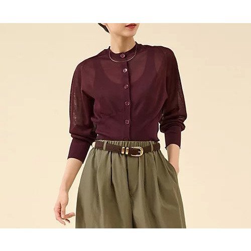 【マルティニーク/martinique】のシアーウールカーディガン 人気、トレンドファッション・服の通販 founy(ファニー) 　ファッション　Fashion　レディースファッション　Fashion for Women　トップス・カットソー　Cut & Sew Tops　カーディガン・羽織り　Layered Style Cardigans　おすすめ　Recommended / Our Picks　カーディガン　Cardigan, Knitwear　コンパクト　Compact, Small Size　ショルダー　Shoulder, Shoulder Strap　ボトム　Bottoms, Lower Wear　other-3|ID: prp329100004683376 ipo3291000000036317801