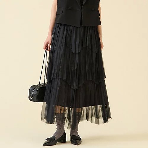 【マルティニーク/martinique】のティアードスカート インテリア・キッズ・メンズ・レディースファッション・服の通販 founy(ファニー) https://founy.com/ ファッション Fashion レディースファッション Fashion for Women スカート Skirts ティアードスカート Tiered Skirts おすすめ Recommended / Our Picks エアリー Airy Texture チュール Tulip, Tulip Motif ティアードスカート Tiered Skirt, Flounced Skirt |ID: prp329100004683381 ipo3291000000033822603
