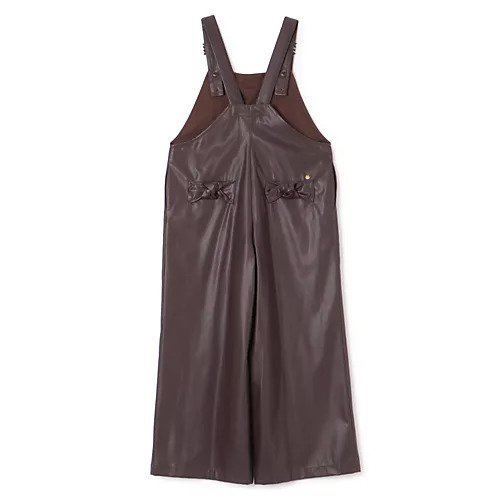 【ミュベール/MUVEIL】のフェイクレザーサロペットパンツ 人気、トレンドファッション・服の通販 founy(ファニー) ファッション Fashion レディースファッション Fashion for Women サロペット Overalls, Salopette ビジュー Bijou, Jewel-like Accent フェイクレザー Faux Leather, PU Leather フォルム Silhouette, Form ラップ Wrap, Wrap Design リボン Ribbon, Bow other-2|ID: prp329100004683385 ipo3291000000033822623