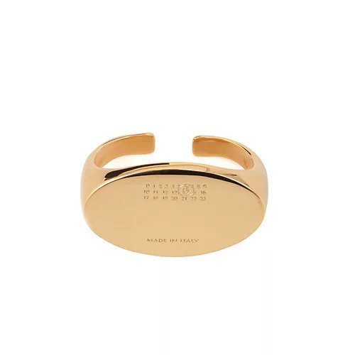 【エムエム6 メゾン マルタン マルジェラ/MM6 Maison Martin Margiela】のMinimal logo 4mm ring インテリア・キッズ・メンズ・レディースファッション・服の通販 founy(ファニー) 　ファッション　Fashion　レディースファッション　Fashion for Women　2025年　2025　2025-2026秋冬・A/W　Autumn/Winter 2025–26 AW25–26　オーバル　Oval Design　シンプル　Simple, Minimal　フォルム　Silhouette, Form　Polished yellow gold|ID: prp329100004683407 ipo3291000000033822710