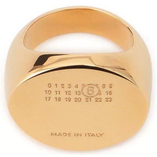 【エムエム6 メゾン マルタン マルジェラ/MM6 Maison Martin Margiela】のRING インテリア・キッズ・メンズ・レディースファッション・服の通販 founy(ファニー) 　ファッション　Fashion　レディースファッション　Fashion for Women　2025年　2025　2025-2026秋冬・A/W　Autumn/Winter 2025–26 AW25–26　オーバル　Oval Design　シンプル　Simple, Minimal　ベーシック　Basic, Essential　Polished yellow gold|ID: prp329100004683409 ipo3291000000033822717