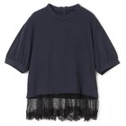 【ミュベール/MUVEIL】の天竺レーストップス 人気、トレンドファッション・服の通販 founy(ファニー) ファッション Fashion レディースファッション Fashion for Women トップス・カットソー Cut & Sew Tops 2025年 2025 2025-2026秋冬・A/W Autumn/Winter 2025–26 AW25–26 バランス Balance, Style Balance プレート Plate, Dish レース Lace, Lace Fabric ワイド Wide, Wide Fit 洗える Machine Washable thumbnail navy|ID: prp329100004684628 ipo3291000000033830617