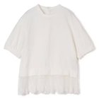 【ミュベール/MUVEIL】の天竺レーストップス 人気、トレンドファッション・服の通販 founy(ファニー) ファッション Fashion レディースファッション Fashion for Women トップス・カットソー Cut & Sew Tops 2025年 2025 2025-2026秋冬・A/W Autumn/Winter 2025–26 AW25–26 バランス Balance, Style Balance プレート Plate, Dish レース Lace, Lace Fabric ワイド Wide, Wide Fit 洗える Machine Washable thumbnail white|ID: prp329100004684628 ipo3291000000033830619